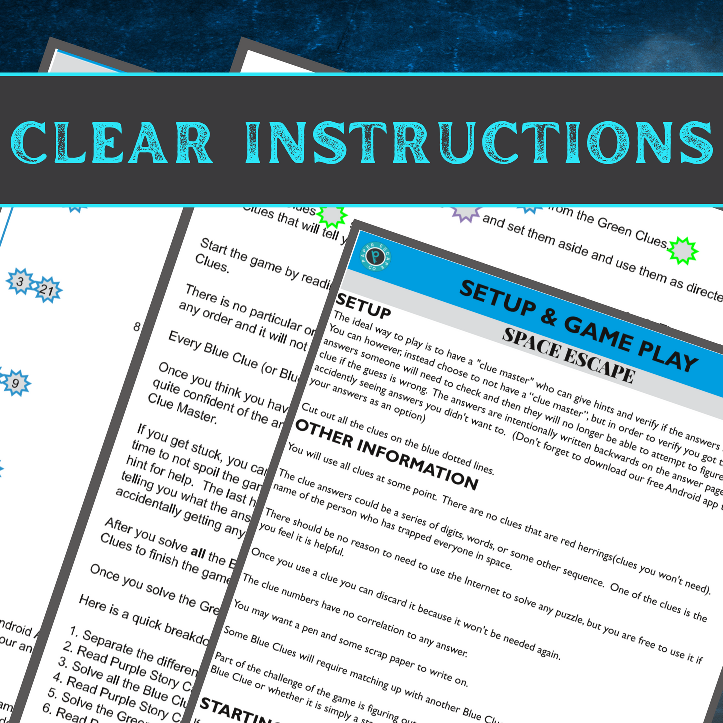 Space - Escape Room Game Printable