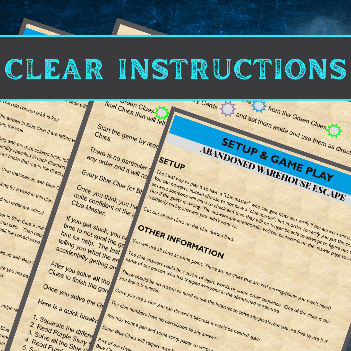 Abandoned Warehouse - Escape Room Game Printable