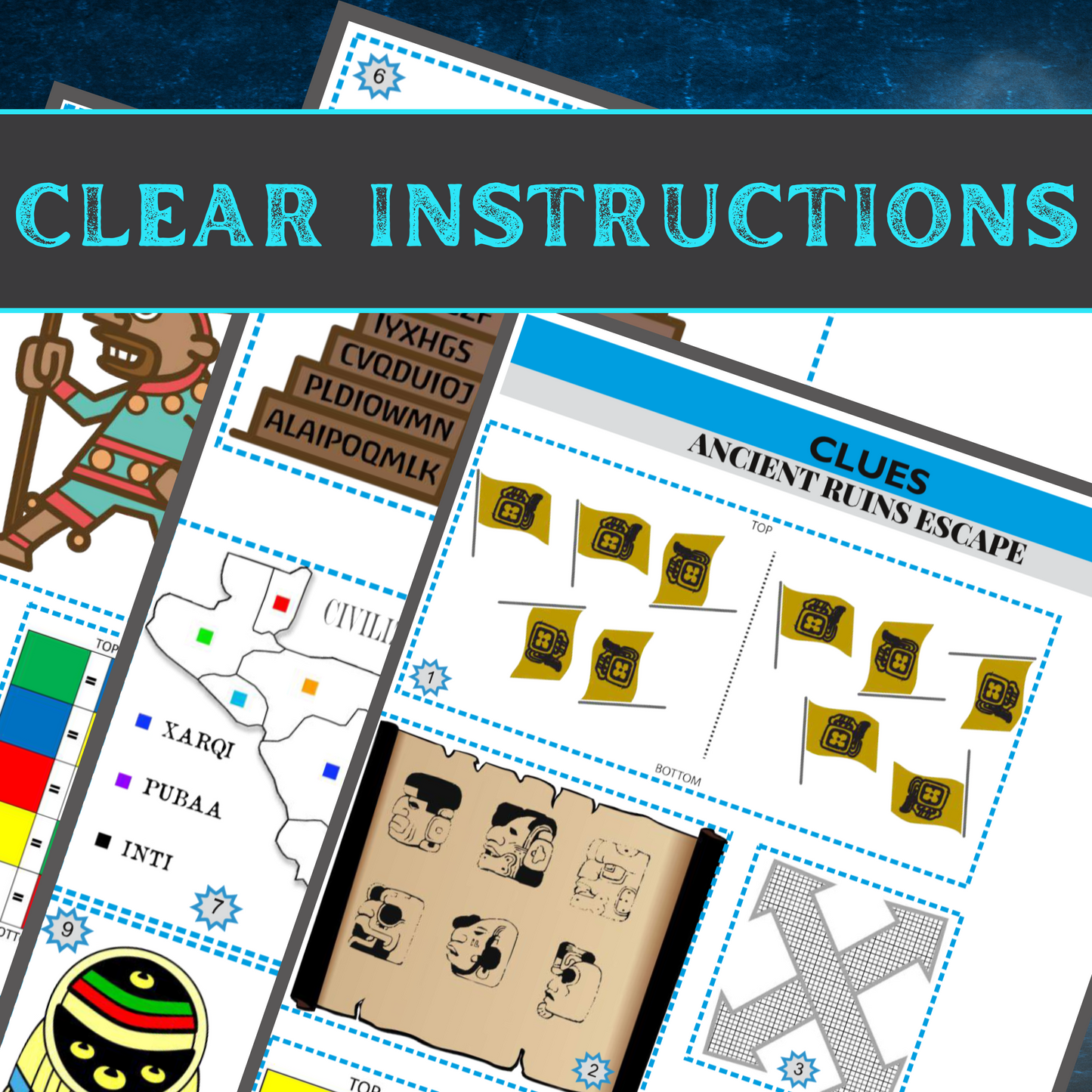 Ancient Ruins - Escape Room Game Printable