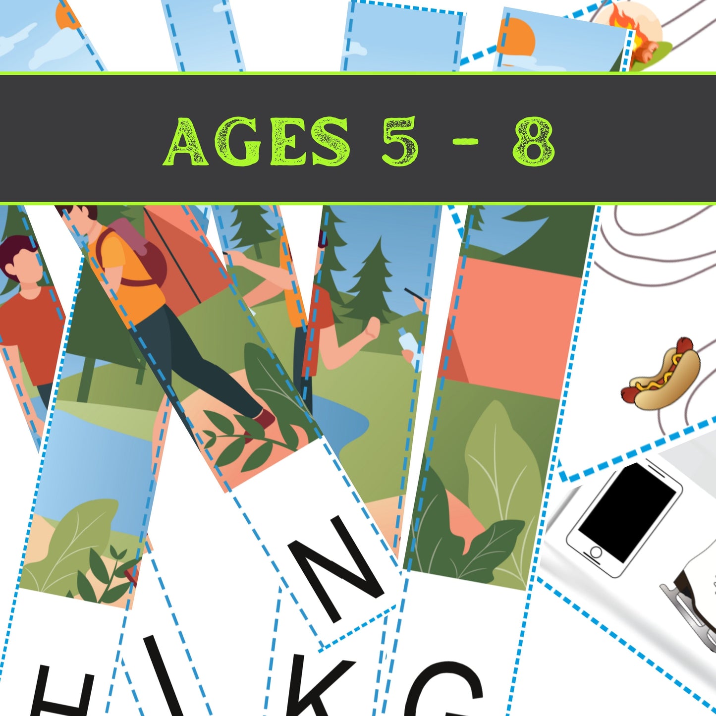 Camping Escape - Kids Escape Room Game Printable (Ages 5-8)