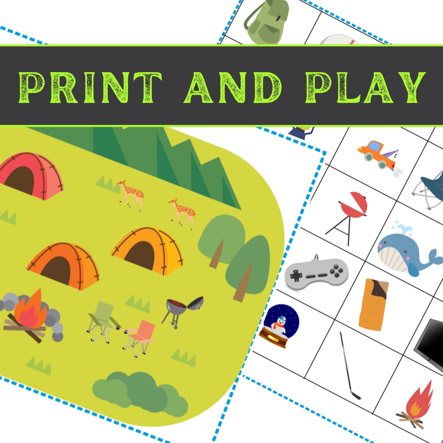 Camping Escape - Kids Escape Room Game Printable (Ages 5-8)