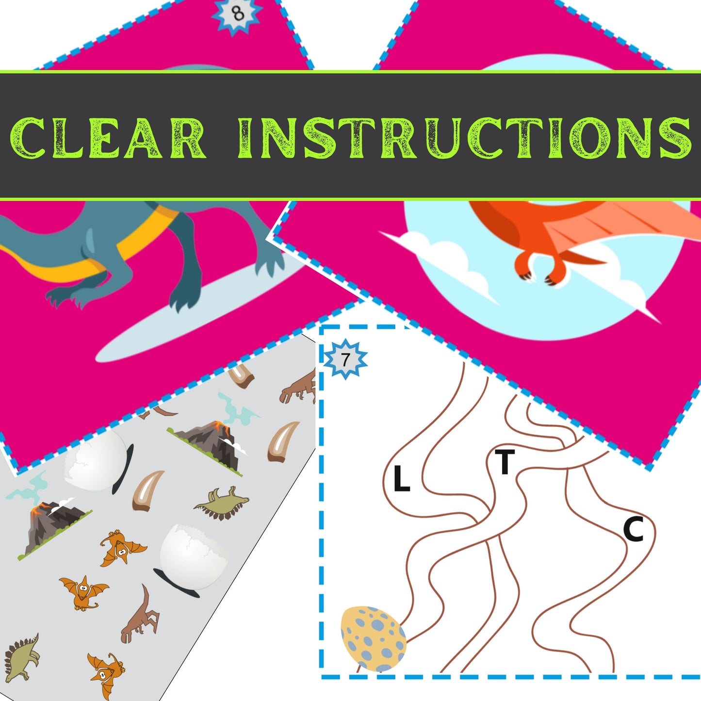 Dinosaur Escape - Kids Escape Room Game Printable (Ages 5-8)