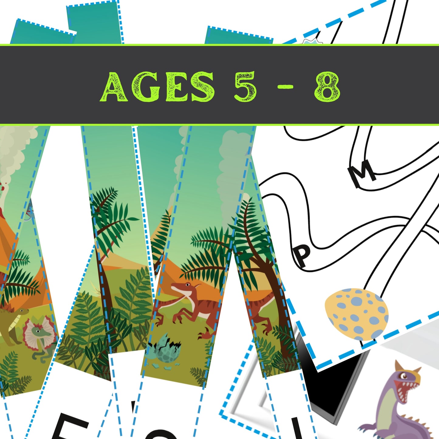 Dinosaur Escape - Kids Escape Room Game Printable (Ages 5-8)