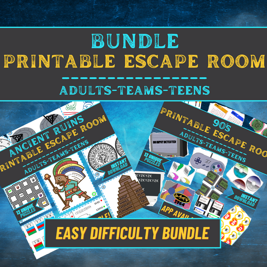 Easy Difficulty Adult Bundle - Printable Escape Room