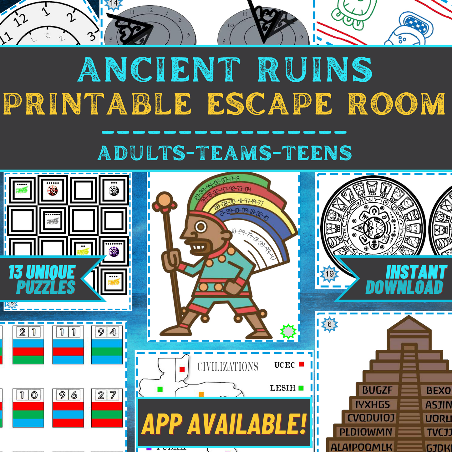 Easy Difficulty Adult Bundle - Printable Escape Room