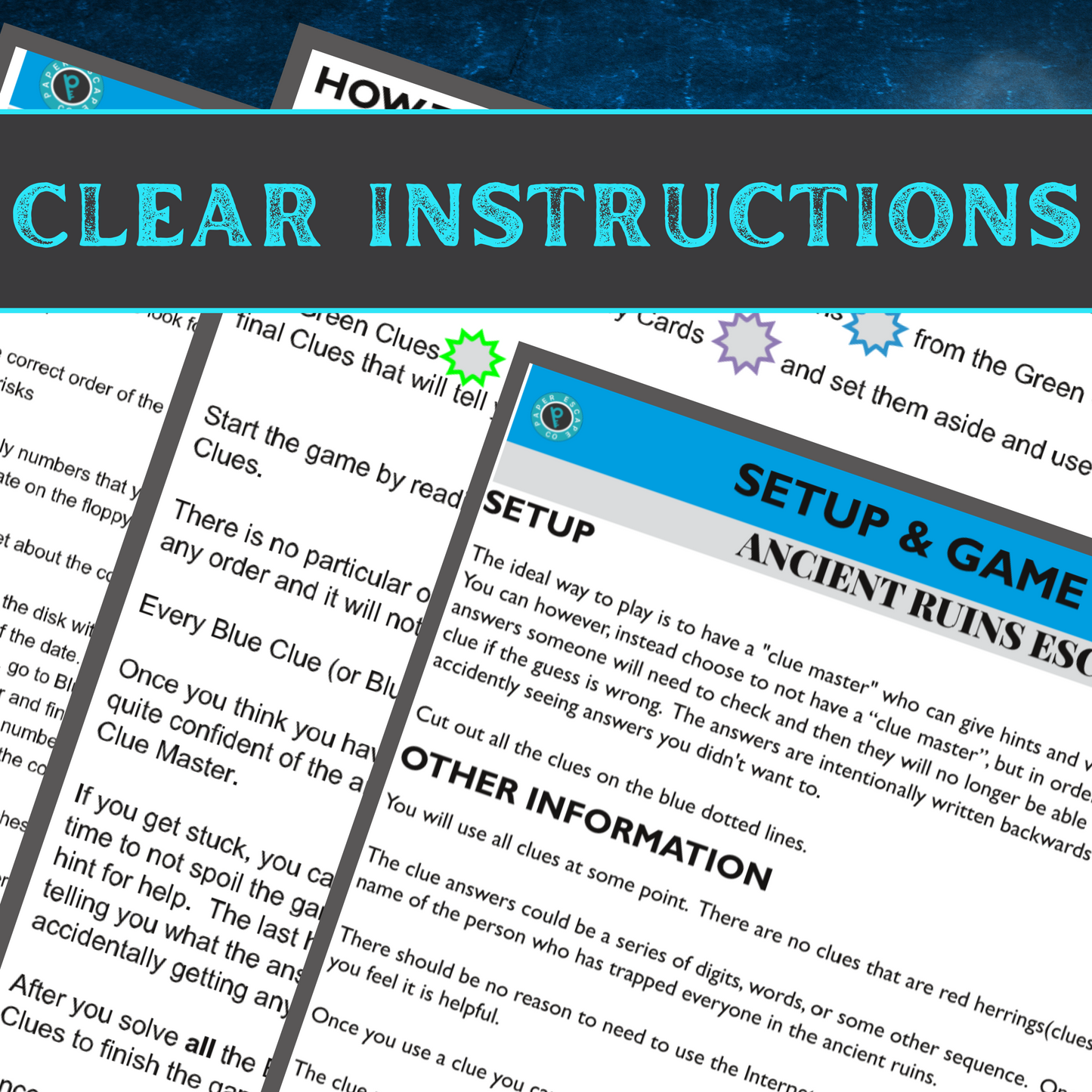 Easy Difficulty Adult Bundle - Printable Escape Room