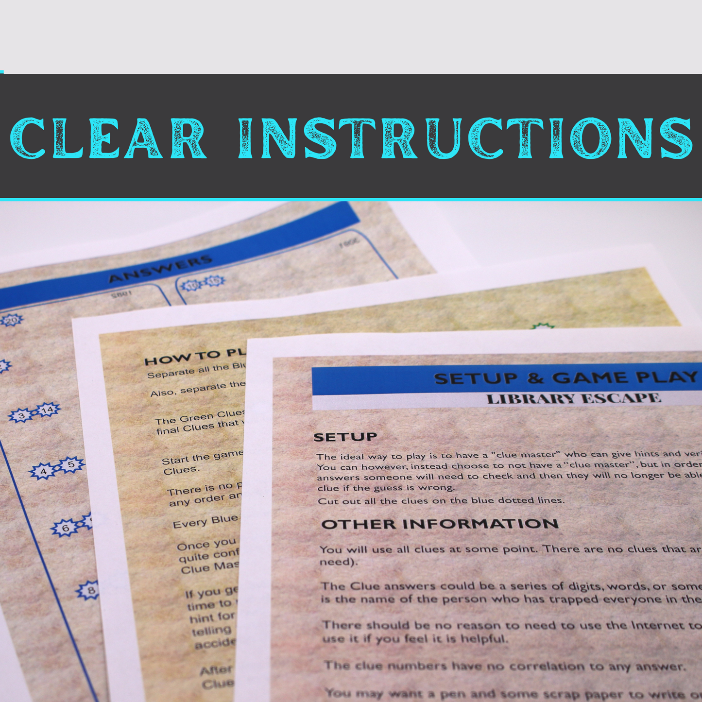Library Escape - Escape Room Game Printable