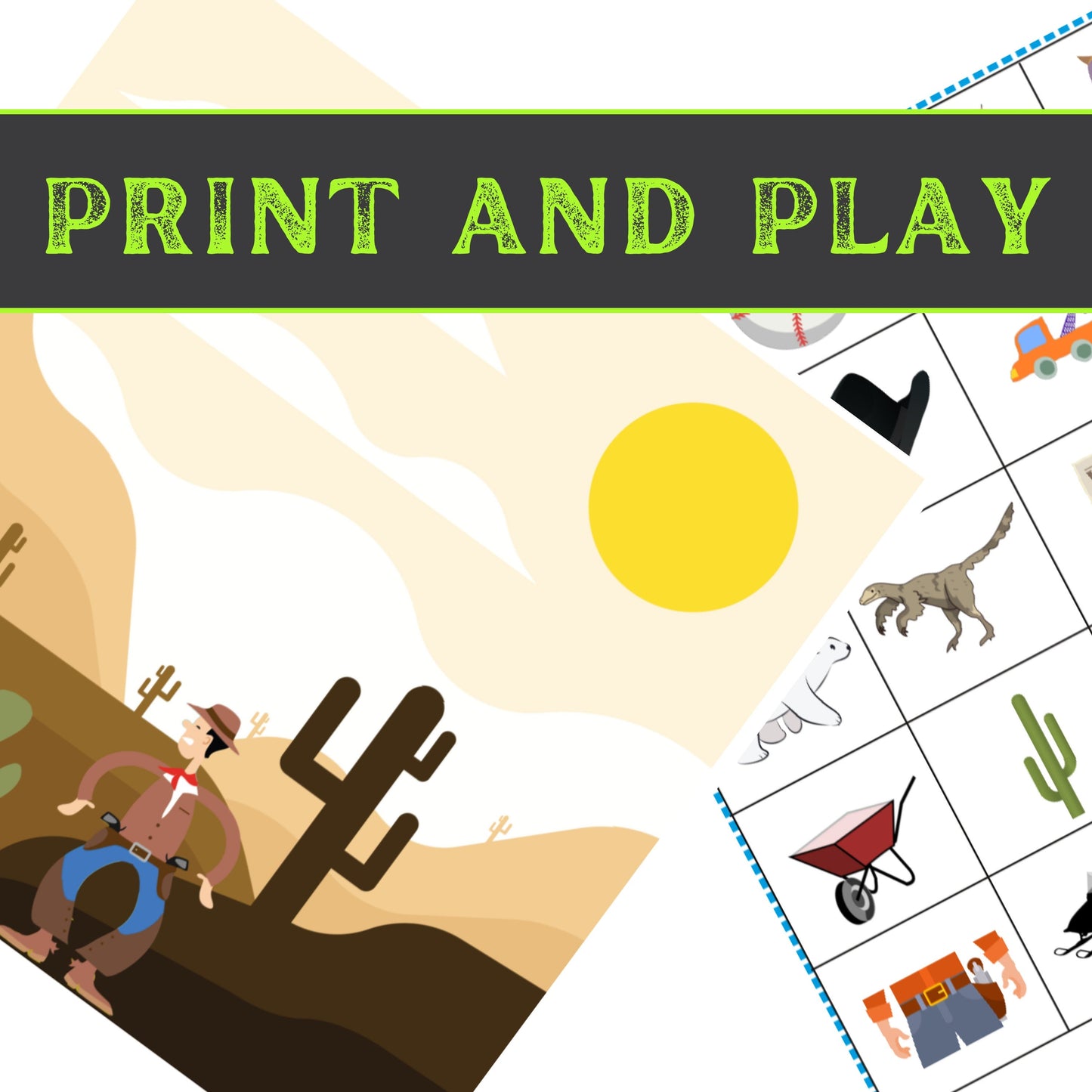 Old West Escape - Kids Escape Room Game Printable (Ages 5-8)