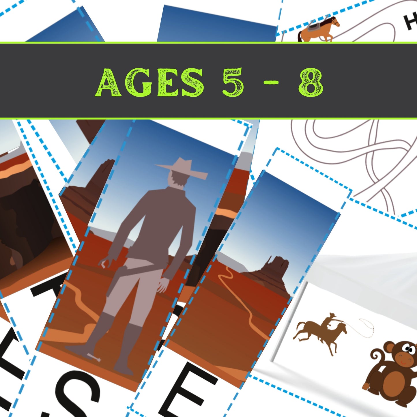 Old West Escape - Kids Escape Room Game Printable (Ages 5-8)