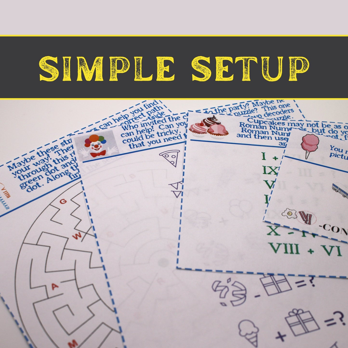 Party Escape - Kids Escape Room Game Printable (Ages 8-12)