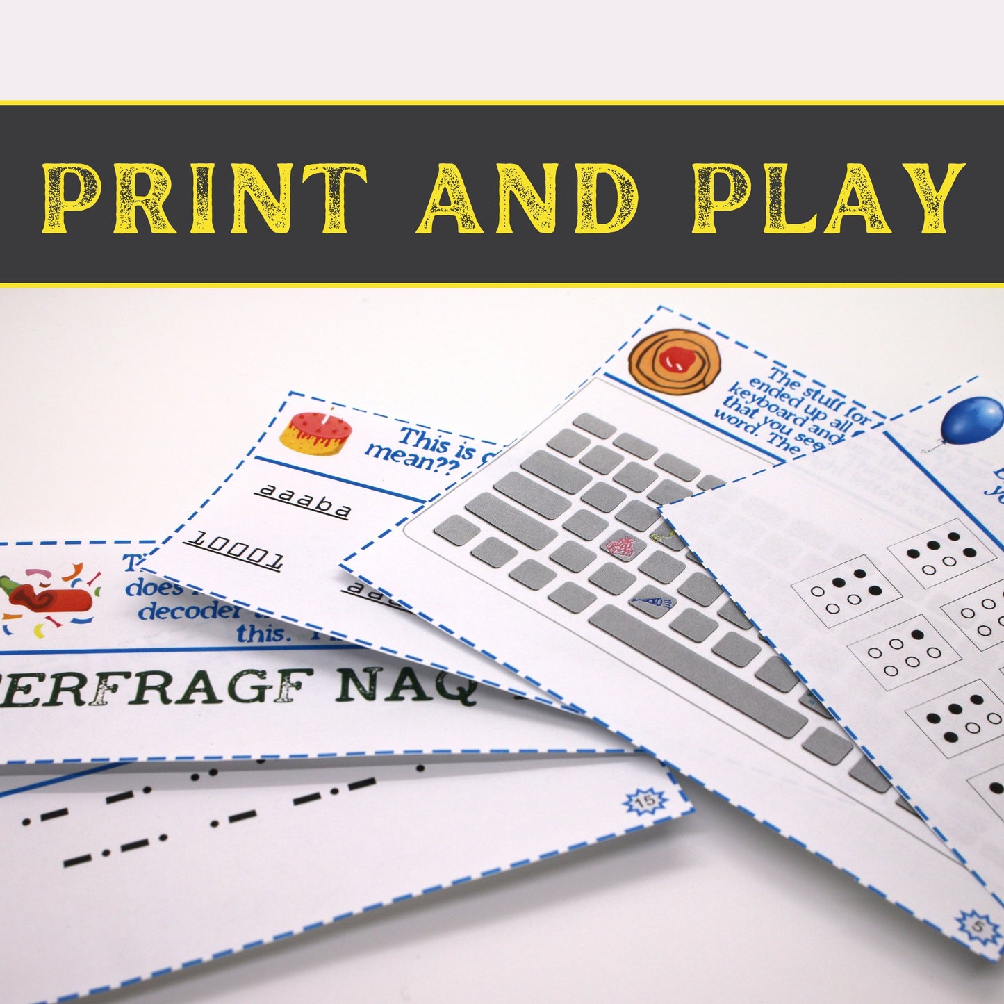 Party Escape - Kids Escape Room Game Printable (Ages 8-12)