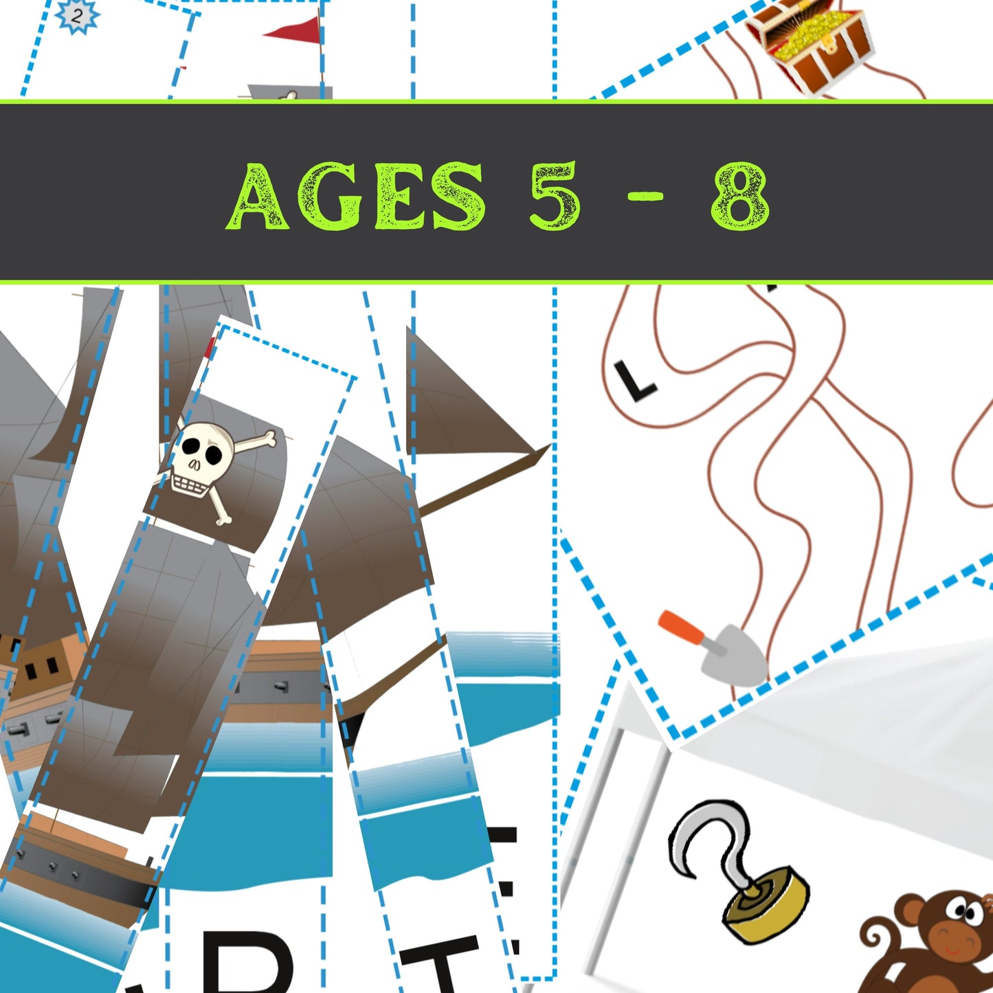 Pirate Escape - Kids Escape Room Game Printable (Ages 5-8)