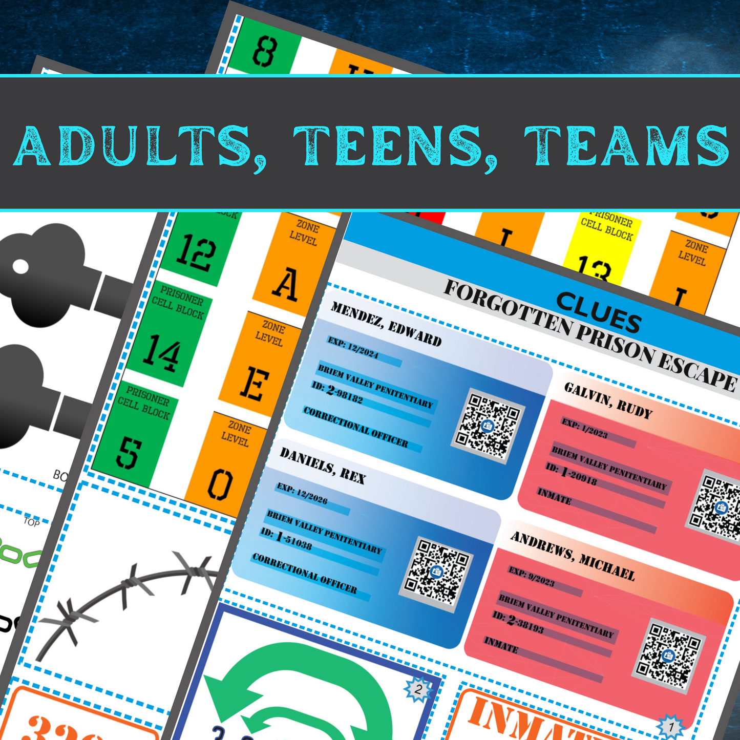 Forgotten Prison - Escape Room Game Printable