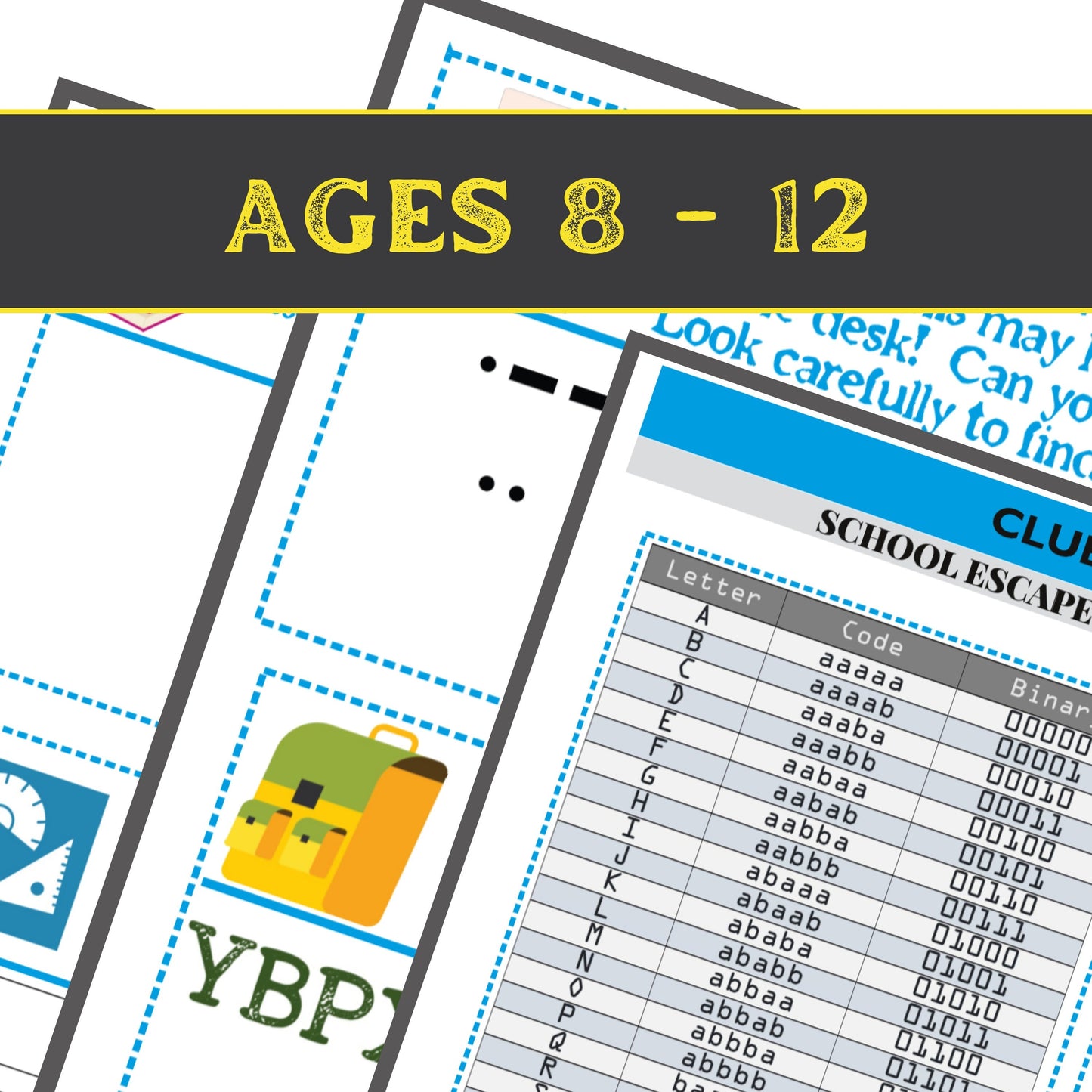 School Escape - Kids Escape Room Game Printable (Ages 8-12)