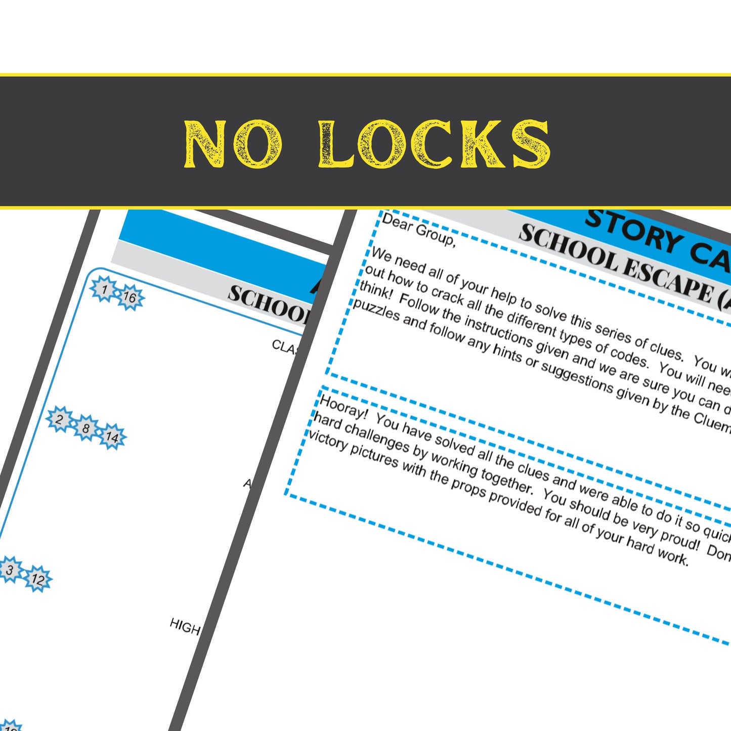 School Escape - Kids Escape Room Game Printable (Ages 8-12)