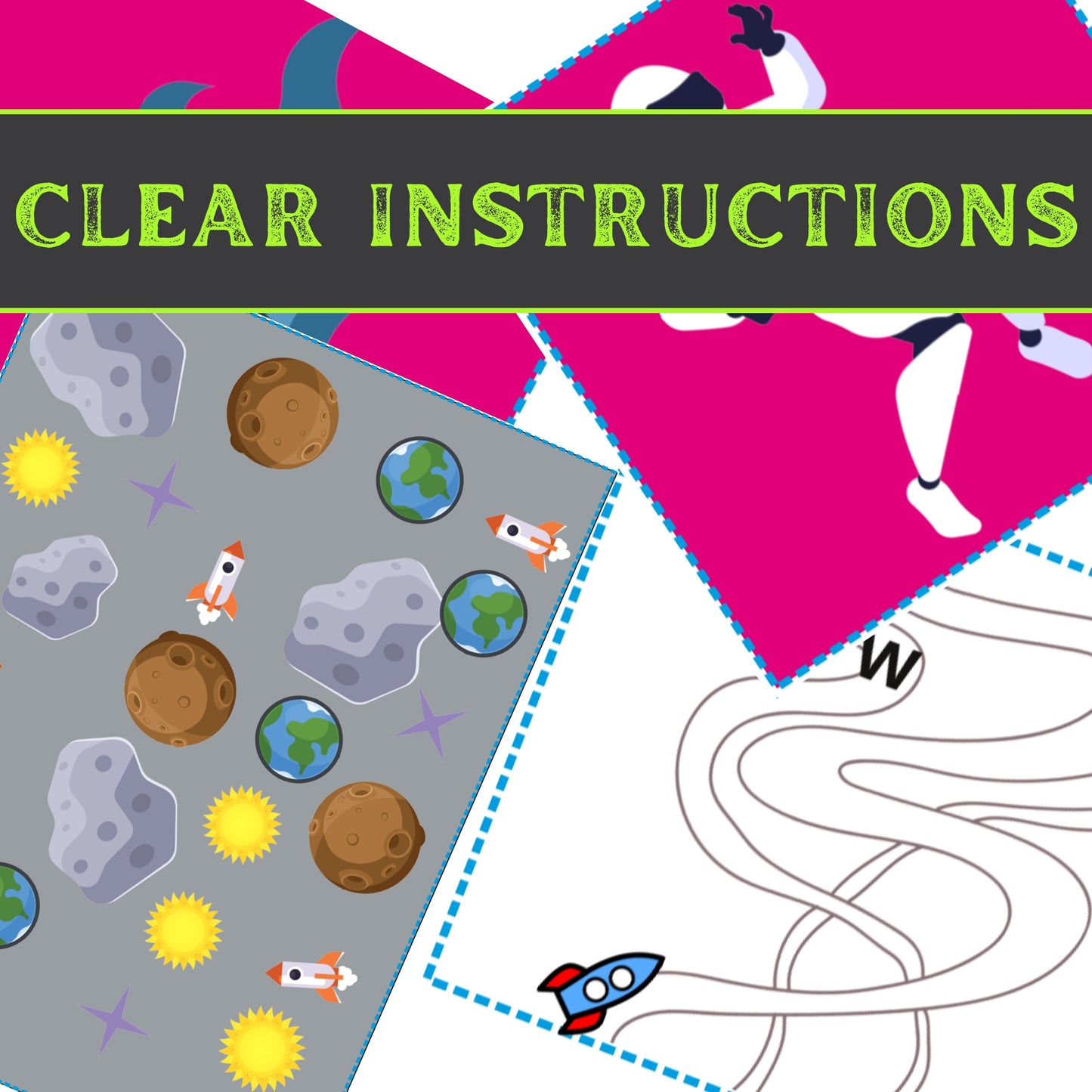 Space Escape - Kids Escape Room Game Printable (Ages 5-8)