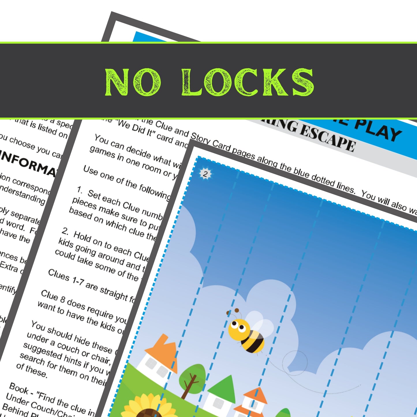 Spring Escape - Kids Escape Room Game Printable (Ages 5-8)
