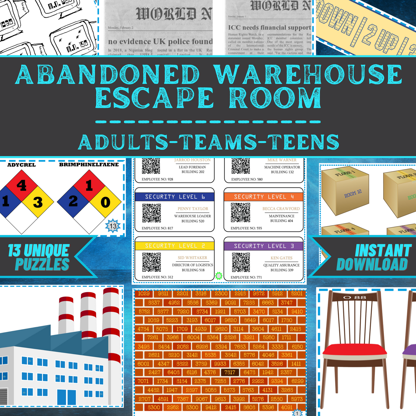 Variety Difficulty Adult Bundle - Printable Escape Room