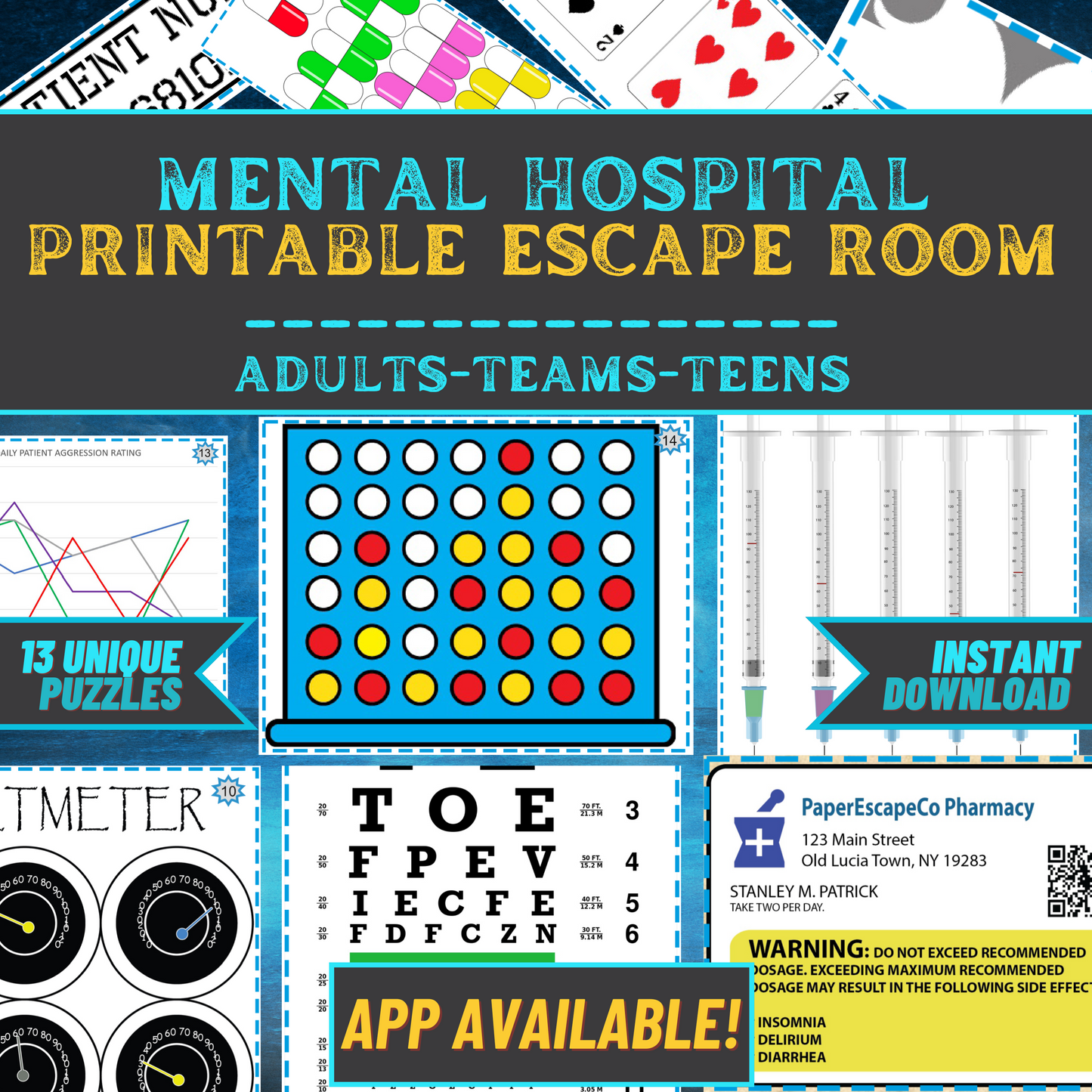 Variety Difficulty Adult Bundle - Printable Escape Room