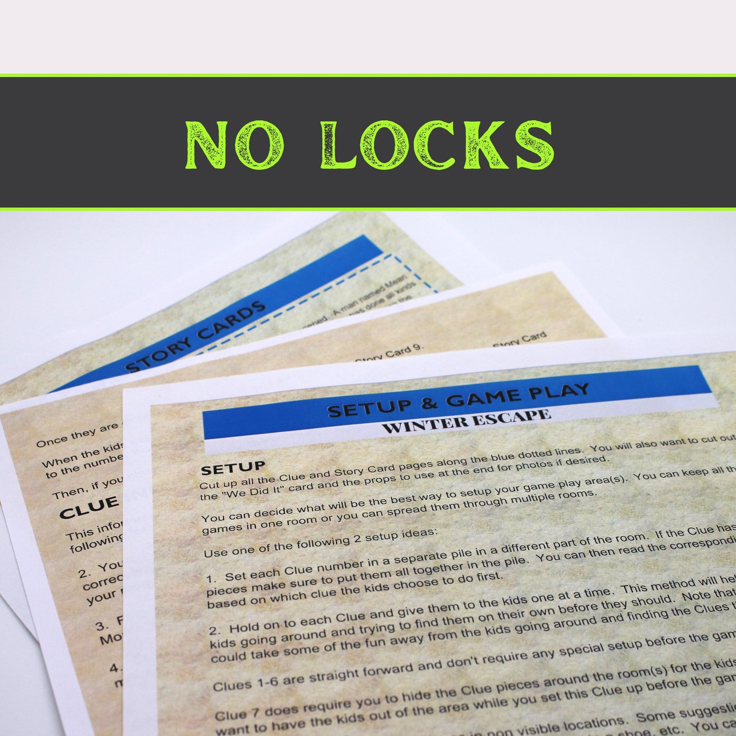 Winter Escape - Kids Escape Room Game Printable (Ages 5-8)