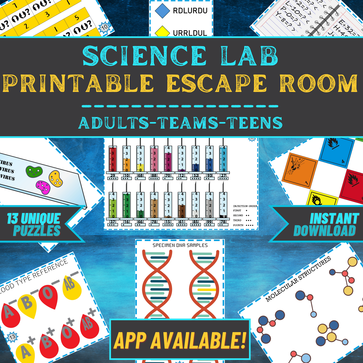 Science Lab - Escape Room Game Printable
