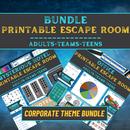 Corporate Theme Adult Bundle - Printable Escape Room