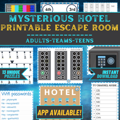 Corporate Theme Adult Bundle - Printable Escape Room