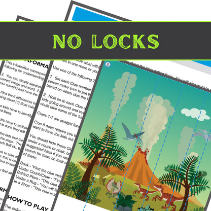 Dinosaur Escape - Kids Escape Room Game Printable (Ages 5-8)