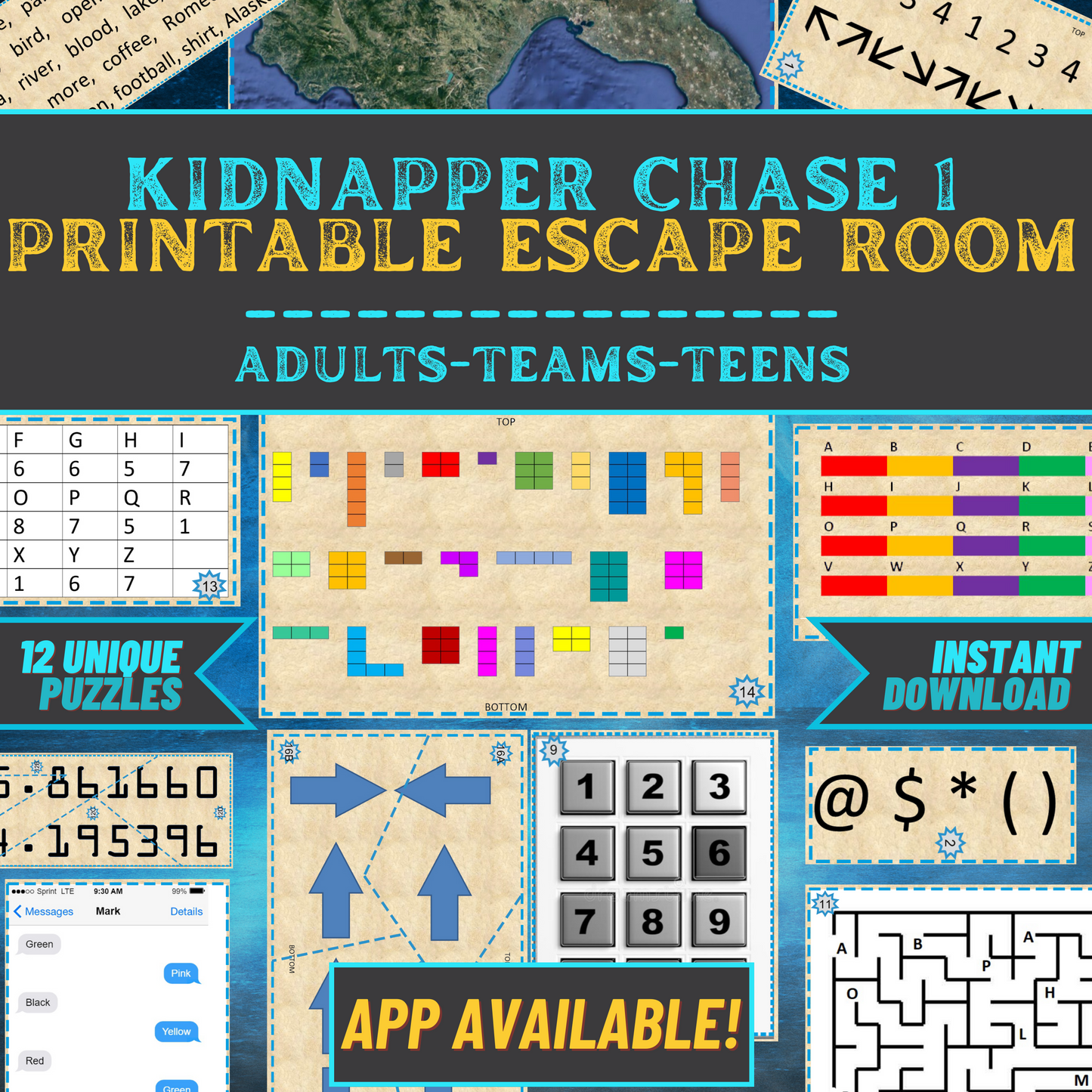 Kidnapper Chase 1 - Escape Room Game Printable