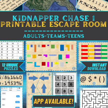 Kidnapper Chase Adult Bundle - Printable Escape Room