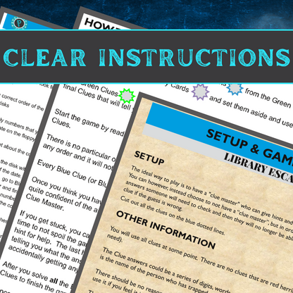 Medium Difficulty Adult Bundle - Printable Escape Room