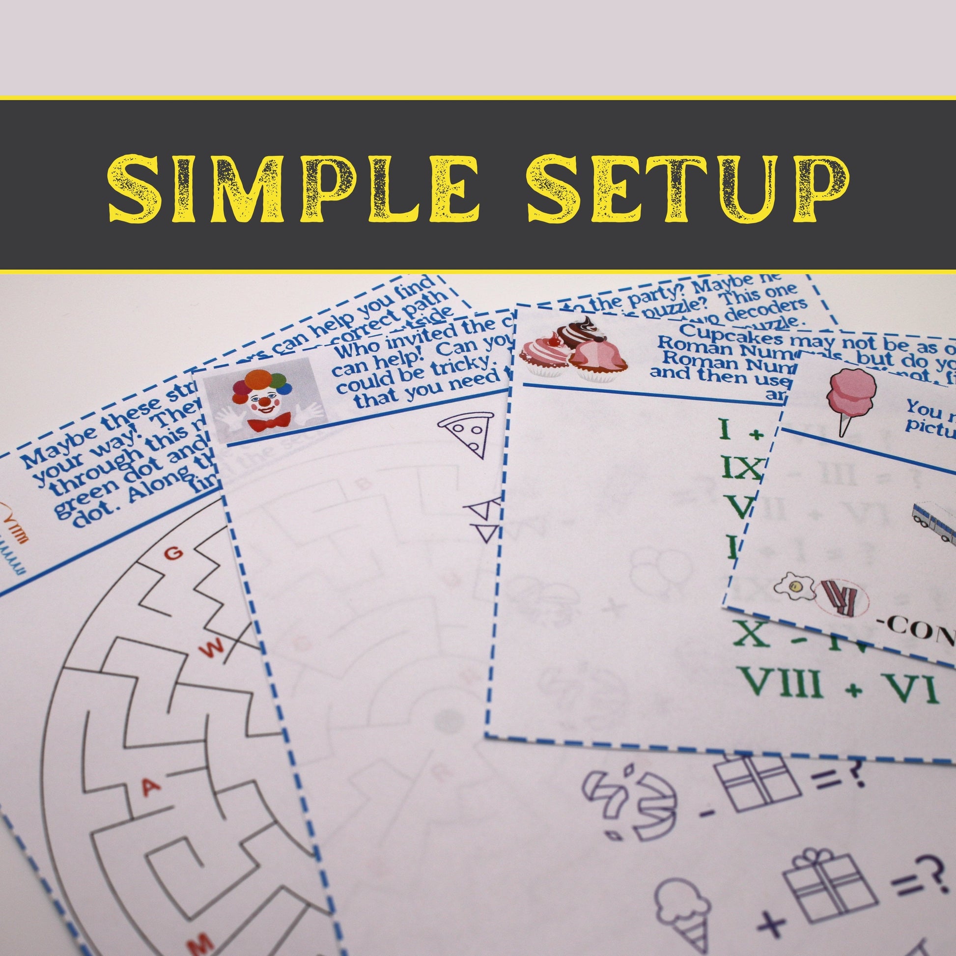 Party Escape - Kids Escape Room Game Printable (Ages 8-12)
