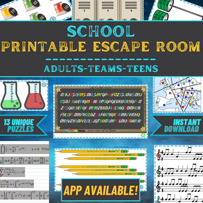 Deserted School - Escape Room Game Printable